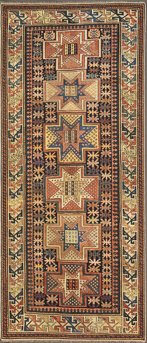 Antique Caucasian Shirvan Runner Rug n°:38745009